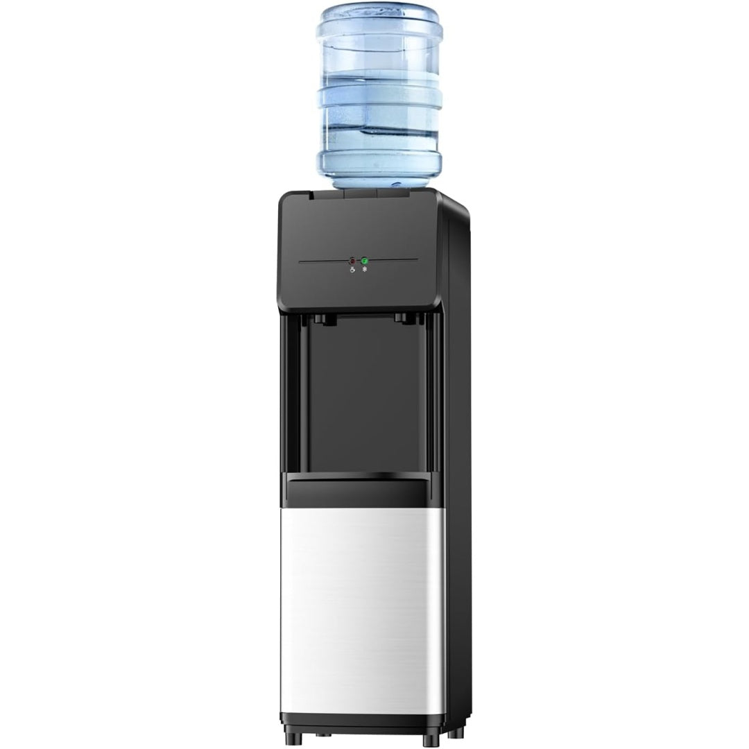 Distributore di acqua per il servizio delle bevande con erogazione di acqua calda e fredda e con coperchio