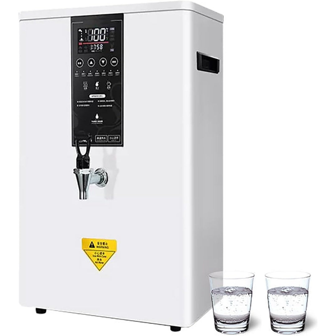 Riscaldamento dell'acqua in un recipiente da servizio con indicatore digitale e con mantenimento del calore
